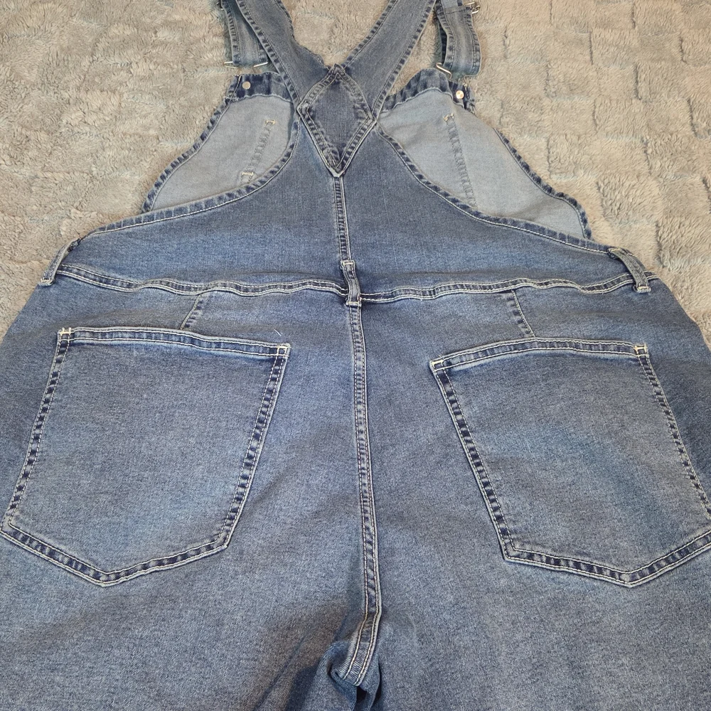 No Boundaries Shortalls Overalls Womens Juniors XXL (19) Distressed - Picture 9 of 14